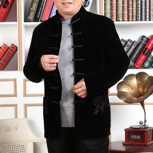 Load image into Gallery viewer, Velvet &amp; Brocade Reversible Traditional Chinese Jacket Father Coat
