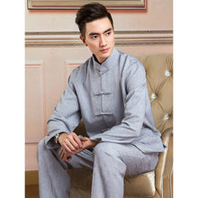 Muatkan imej ke dalam penonton Galeri, Mandarin Collar Linen Traditional Chinese Kung Fu Suit
