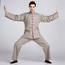 Load image into Gallery viewer, Mandarin Collar Signature Cotton Traditional Chinese Kung Fu Suit
