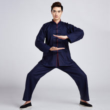 Load image into Gallery viewer, Mandarin Collar Signature Cotton Traditional Chinese Kung Fu Suit
