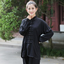 Muatkan imej ke dalam penonton Galeri, 100% Cotton Women&#39;s Traditional Chinese Tai Chi Suit
