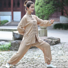 Load image into Gallery viewer, 100% Cotton Women&#39;s Traditional Chinese Tai Chi Suit
