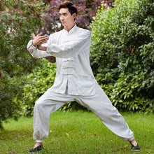 Muatkan imej ke dalam penonton Galeri, Auspicious Pattern Silk Blend Traditional Chinese Tai Chi Suit
