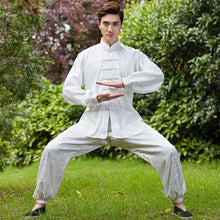 Muatkan imej ke dalam penonton Galeri, Auspicious Pattern Silk Blend Traditional Chinese Tai Chi Suit
