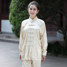 Muatkan imej ke dalam penonton Galeri, Auspicious Pattern Silk Blend Women&#39;s Traditional Chinese Tai Chi Suit
