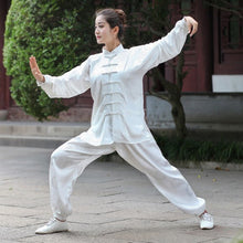 Muatkan imej ke dalam penonton Galeri, Auspicious Pattern Silk Blend Women&#39;s Traditional Chinese Tai Chi Suit
