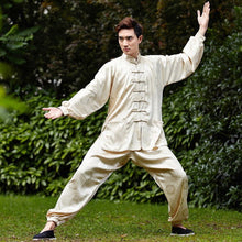 Muatkan imej ke dalam penonton Galeri, Auspicious Pattern Silk Blend Chinese Kung-fu Suit
