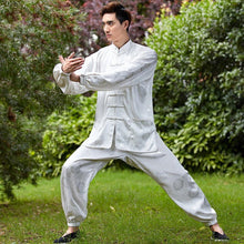 Muatkan imej ke dalam penonton Galeri, Auspicious Pattern Silk Blend Chinese Kung-fu Suit
