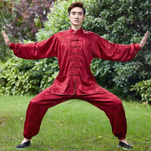 Muatkan imej ke dalam penonton Galeri, Auspicious Pattern Silk Blend Chinese Kung-fu Suit
