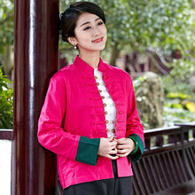 Muatkan imej ke dalam penonton Galeri, Long Sleeve Signature Cotton Chinese Jacket with Strap Buttons
