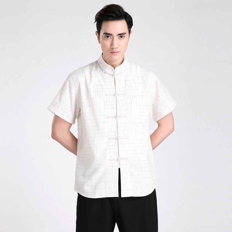 100% Cotton Short Sleeve Traditional Chinese Kung Fu Shirt