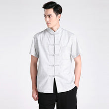 Muatkan imej ke dalam penonton Galeri, 100% Cotton Short Sleeve Traditional Chinese Kung Fu Shirt
