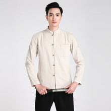 Load image into Gallery viewer, Long Sleeve Linen Traditional Chinese Kung Fu Shirt
