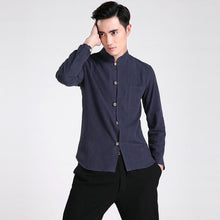 Load image into Gallery viewer, Long Sleeve Linen Traditional Chinese Kung Fu Shirt
