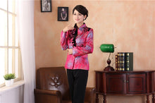 Muatkan imej ke dalam penonton Galeri, V Neck Brocade Tradtional Chinese Jacket with Butterfly Button
