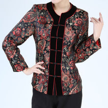 Load image into Gallery viewer, Round Neck Floral Brocade Tradtional Chinese Jacket
