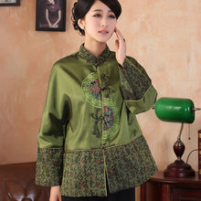 Load image into Gallery viewer, Mandarin Sleeve Chinese Style Jacket Mother&#39;s Coat
