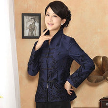 Load image into Gallery viewer, Floral Fancy Cotton Stand Collar Chinese Jacket Mother Coat
