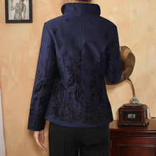 Load image into Gallery viewer, Floral Fancy Cotton Stand Collar Chinese Jacket Mother Coat
