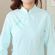 Load image into Gallery viewer, Signature Cotton Traditional Chinese Blouse Mother Shirt
