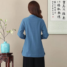 Muatkan imej ke dalam penonton Galeri, Signature Cotton Mandarin Collar Traditional Chinese Blouse
