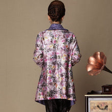 Muatkan imej ke dalam penonton Galeri, Open Front Floral Linen Chinese Style Wind Coat
