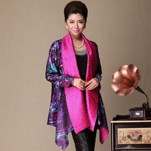 Muatkan imej ke dalam penonton Galeri, Open Front Floral Linen Chinese Style Wind Coat
