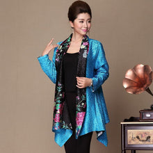 Muatkan imej ke dalam penonton Galeri, Open Front Floral Linen Chinese Style Wind Coat
