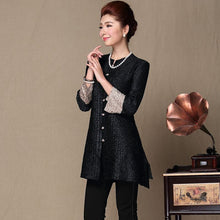 Load image into Gallery viewer, Asymmetric Hem Silk &amp; Linen Chinese Style Women&#39;s Wind Coat
