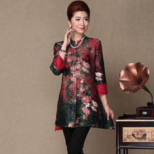 Load image into Gallery viewer, Asymmetric Hem Silk &amp; Linen Chinese Style Women&#39;s Wind Coat
