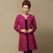 Load image into Gallery viewer, Round Neck Open Front Hollowed-out Floral Chinese Style Wind Coat
