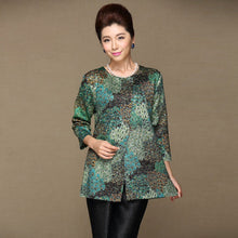 Muatkan imej ke dalam penonton Galeri, 3/4 Sleeve Round Neck Chinese Style Women&#39;s Coat
