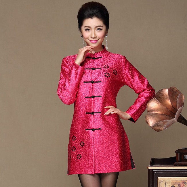 Long Sleeve Silk & Linen Chinese Style Women's Wind Coat