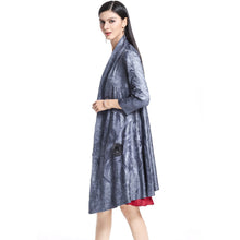 Load image into Gallery viewer, 3/4 Sleeve Chinese Style Wind Coat Shawl with Flower Applique
