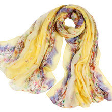 Muatkan imej ke dalam penonton Galeri, All Matched Real Silk Oriental Floral Scarf Shawl
