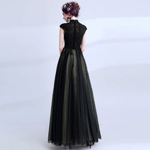 Load image into Gallery viewer, Cheongsam Top Illusion Neck Evening Dresss with Sequins
