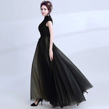 Load image into Gallery viewer, Cheongsam Top Illusion Neck Evening Dresss with Sequins
