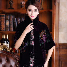 Muatkan imej ke dalam penonton Galeri, Chinese Style Velvet Shawl Cloak Bolero Jacket
