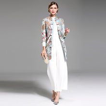 Muatkan imej ke dalam penonton Galeri, Silk Blend Cheongsam Top Chinese Suit includes Long Pants
