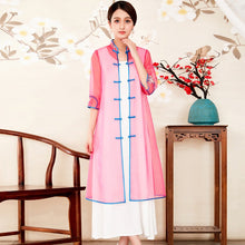 Load image into Gallery viewer, Han Chinese Costume with Transparent Blouse Two-piece Chinese Dress
