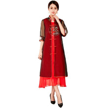 Load image into Gallery viewer, Han Chinese Costume with Transparent Blouse Two-piece Chinese Dress
