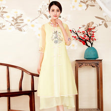 Load image into Gallery viewer, Han Chinese Costume with Transparent Blouse Two-piece Chinese Dress
