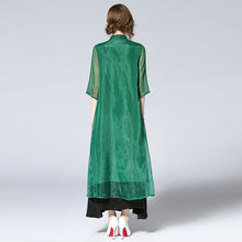 Muatkan imej ke dalam penonton Galeri, Floral Embroidery Organza Chinese Han Costume Women&#39;s Wind Coat
