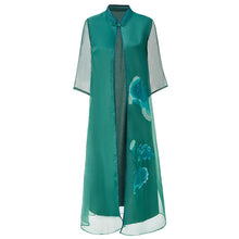 Muatkan imej ke dalam penonton Galeri, Floral Embroidery Organza Chinese Han Costume Women&#39;s Wind Coat
