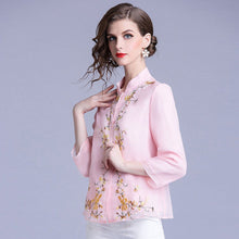 Muatkan imej ke dalam penonton Galeri, Floral Embroidery Organza Chinese Style Women&#39;s Jacket
