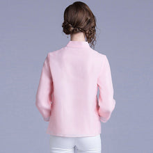 Muatkan imej ke dalam penonton Galeri, Floral Embroidery Organza Chinese Style Women&#39;s Jacket
