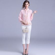 Muatkan imej ke dalam penonton Galeri, Floral Embroidery Organza Chinese Style Women&#39;s Jacket
