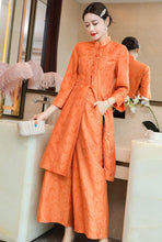 Load image into Gallery viewer, 3/4 Sleeve Fancy Cotton Floral Embroidery 2-piece Chinese Style Suit
