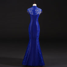 Muatkan imej ke dalam penonton Galeri, Floral Lace Cheongsam Top Mermaid Prom Dress Evening Gown
