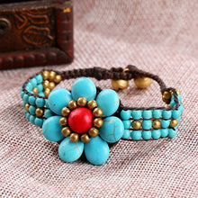 Muatkan imej ke dalam penonton Galeri, Bloom Design Boho Style Handmade Wax String Bracelet
